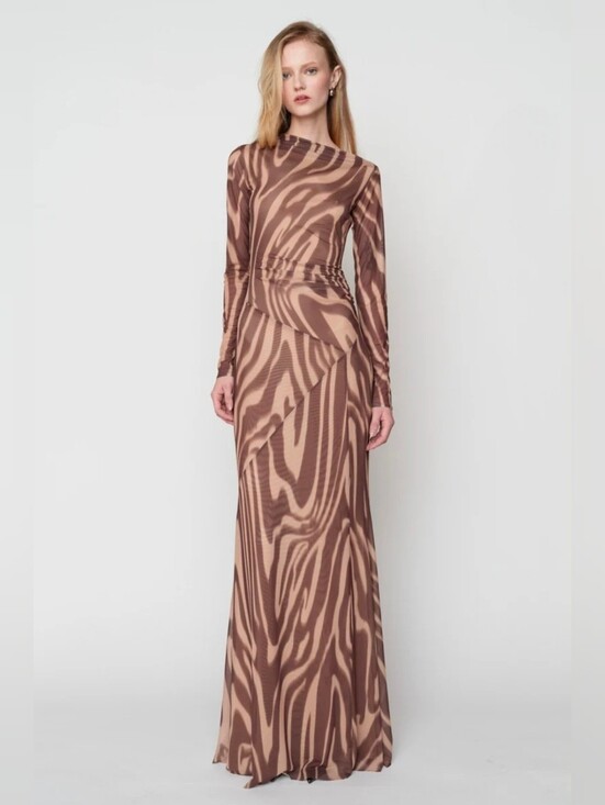 SUBOO Dresses & Skirts - Suboo Sable Long Sleeve Flared Maxi Dress